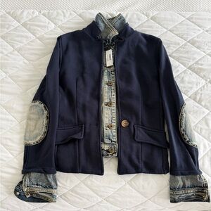 SIX/FIFTY Clarissa Mixed Media Blazer - M